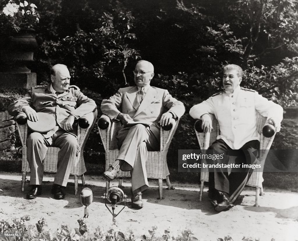 Churchill, Truman, and Stalin at Potsdam, 1945