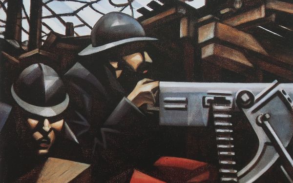 Detail from C.R.W. Nevinson, La Mitrailleuse, 1915